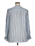 T Tahari 100% Polyester Stripes Blue Long Sleeve Blouse Size XL - photo 2