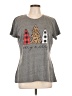 Instant Message Houndstooth Gray Short Sleeve T-Shirt Size L - photo 1