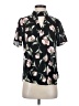 Unbranded 100% Polyester Floral Black Short Sleeve Blouse Size S - photo 1