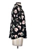 Unbranded 100% Polyester Floral Black Short Sleeve Blouse Size S - photo 4