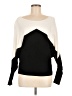 Ellen Tracy Color Block Ivory Pullover Sweater Size M - photo 1