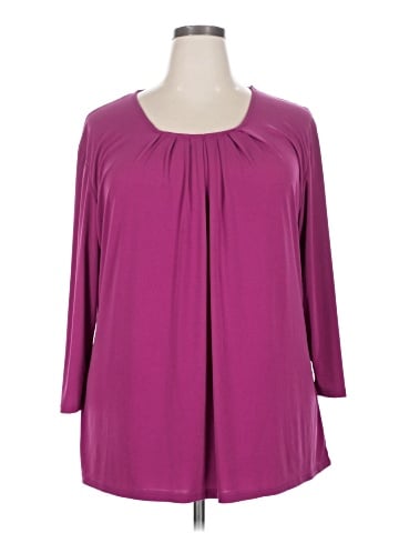 Ashley Blue 3/4 Sleeve Blouse (view 1)