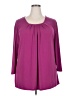 Ashley Blue Purple 3/4 Sleeve Blouse Size 3X - photo 1
