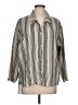 Assorted Brands Stripes Ivory 3/4 Sleeve Button-Down Shirt Size Lg - XL - photo 1