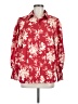 Unbranded 100% Polyester Floral Red Long Sleeve Blouse Size M - photo 1