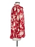 Unbranded 100% Polyester Floral Red Long Sleeve Blouse Size M - photo 4
