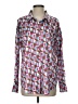 Fate 100% Polyester Print Teal Long Sleeve Blouse Size S - photo 1
