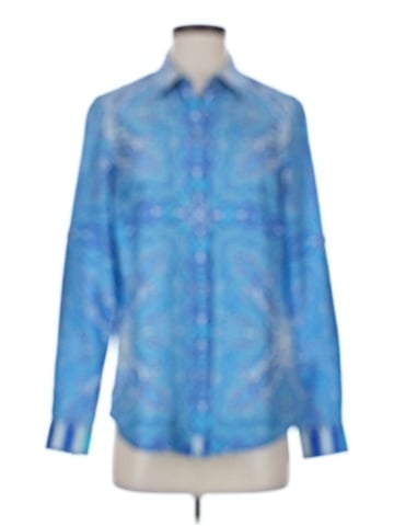 Robert Graham Long Sleeve Silk Top (view 1)