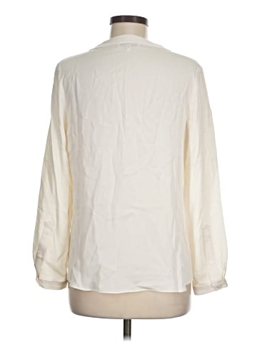Milly Long Sleeve Silk Top (view 2)