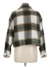 For The Republic 100% Polyester Plaid Green Jacket Size M - photo 2