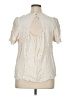 Torrid 100% Rayon Ivory Short Sleeve Blouse Size 1X Plus (1) - photo 2