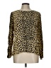 J.Crew 100% Rayon Animal Print Gold Long Sleeve Blouse Size 10 - photo 1