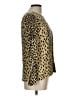 J.Crew 100% Rayon Animal Print Gold Long Sleeve Blouse Size 10 - photo 4