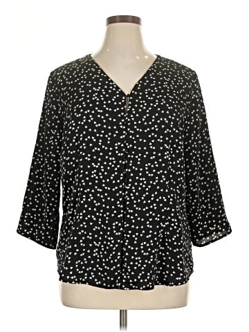 Allegra K 3/4 Sleeve Blouse (view 1)