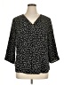 Allegra K 100% Polyester Polka Dots Black 3/4 Sleeve Blouse Size XL - photo 1