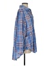 En Creme Plaid Blue 3/4 Sleeve Button-Down Shirt Size XS - photo 4