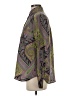 J.Crew 100% Silk Paisley Green Long Sleeve Silk Top Size 4 - photo 5