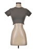 Garage 100% Elastane Gray Green Short Sleeve Turtleneck Size S - photo 1