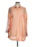 Free People Orange 3/4 Sleeve Button-Down Shirt Size M - photo 1