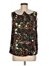 H By Halston 100% Polyester Black Sleeveless Blouse Size M - photo 1