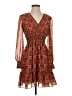 Max Studio 100% Polyester Paisley Brown Casual Dress Size XS - photo 1