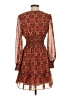 Max Studio 100% Polyester Paisley Brown Casual Dress Size XS - photo 2