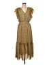 Max Studio 100% Polyester Paisley Yellow Casual Dress Size M - photo 1