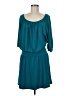Express Solid Teal Casual Dress Size M - photo 1