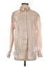By Anthropologie 100% Polyester Metallic Ivory Long Sleeve Blouse Size S - photo 1