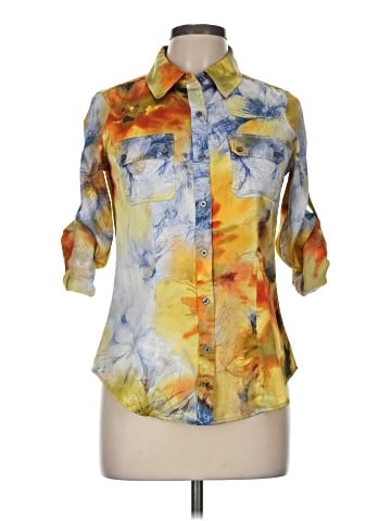 Calvin Klein 3/4 Sleeve Button-Down Shirt (view 1)