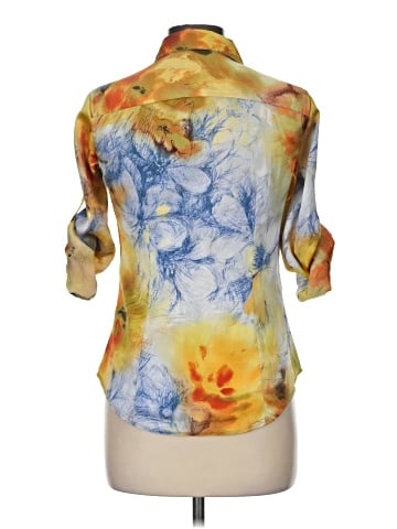 Calvin Klein 3/4 Sleeve Button-Down Shirt (view 2)