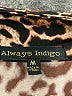 Always Indigo Animal Print Brown Sleeveless Blouse Size M - photo 7