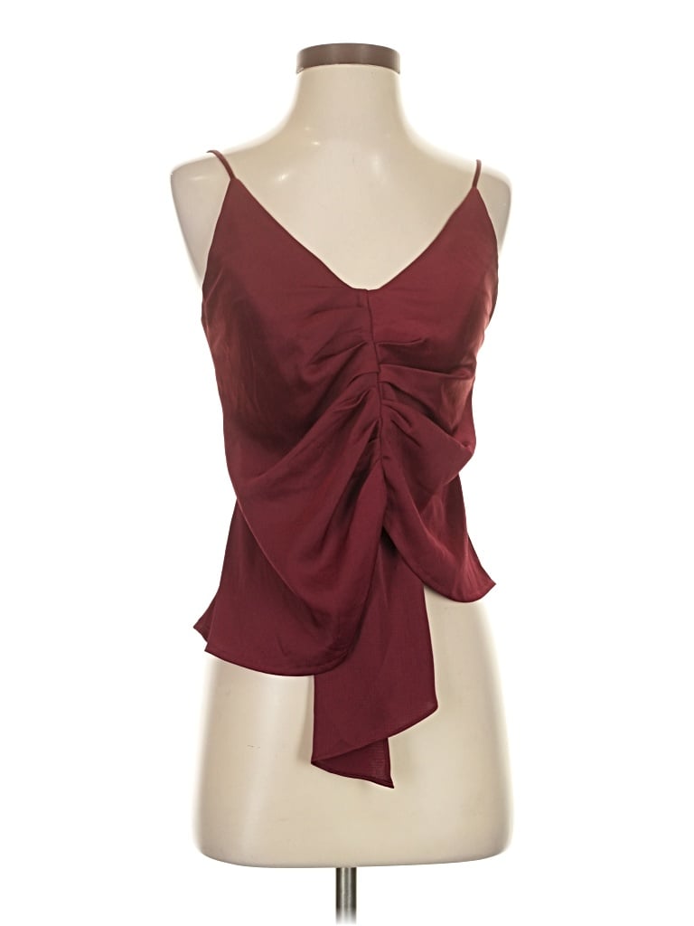 Pre-owned Astr Sleeveless Blouse In Burgundy