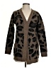 Aqua Animal Print Brown Cardigan Size XS - photo 1