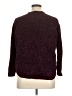 John Paul Richard 100% Polyester Tweed Burgundy Turtleneck Sweater Size XL - photo 2