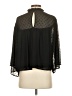Zara 100% Polyester Black 3/4 Sleeve Blouse Size S - photo 2