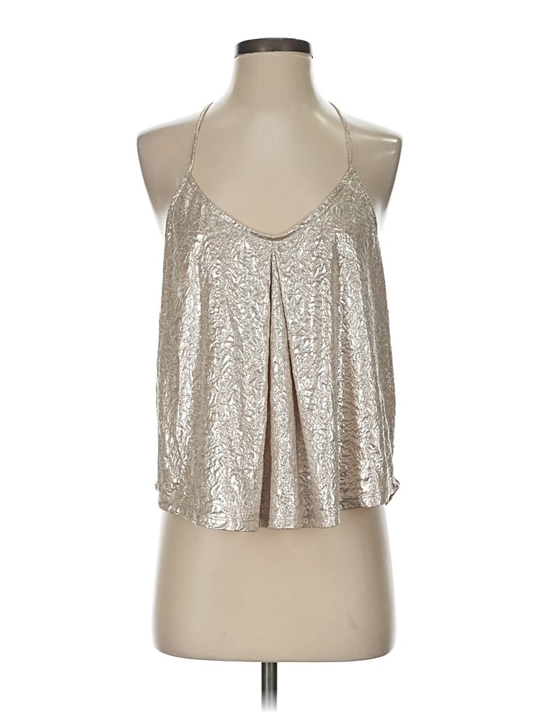 Pre-owned Astr Sleeveless Blouse In Silver