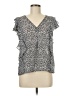 Maison d' Amelie 100% Polyester Gray Short Sleeve Blouse Size M - photo 1