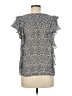 Maison d' Amelie 100% Polyester Gray Short Sleeve Blouse Size M - photo 2