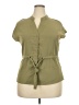 Bird Green Short Sleeve Blouse Size 30 - photo 1