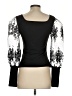 Shein 100% Polyester Black 3/4 Sleeve Blouse Size S - photo 2
