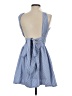 Shein 100% Polyester Checkered-gingham Blue Casual Dress Size S - photo 2