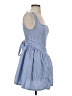 Shein 100% Polyester Checkered-gingham Blue Casual Dress Size S - photo 4