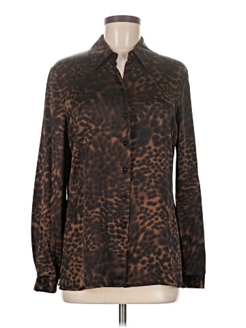 Jaeger Long Sleeve Silk Top (view 1)