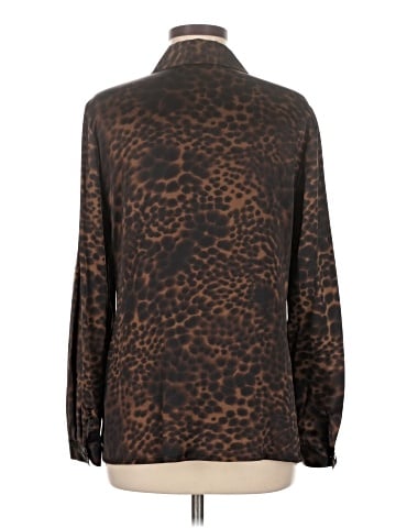 Jaeger Long Sleeve Silk Top (view 2)