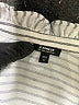 Express 100% Polyester Stripes Silver Long Sleeve Blouse Size M - photo 7