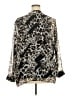 Cj Banks 100% Polyester Animal Print Silver Brown Long Sleeve Blouse Size 3X - photo 2