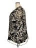 Cj Banks 100% Polyester Animal Print Silver Brown Long Sleeve Blouse Size 3X - photo 5