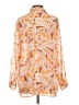 L Space 100% Polyester Print Orange Long Sleeve Blouse Size XS - photo 2