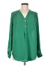 Fervour 100% Polyester Green Long Sleeve Blouse Size M - photo 1